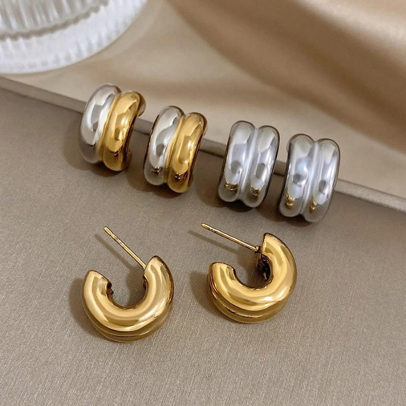 Large Gold Hoop Earrings