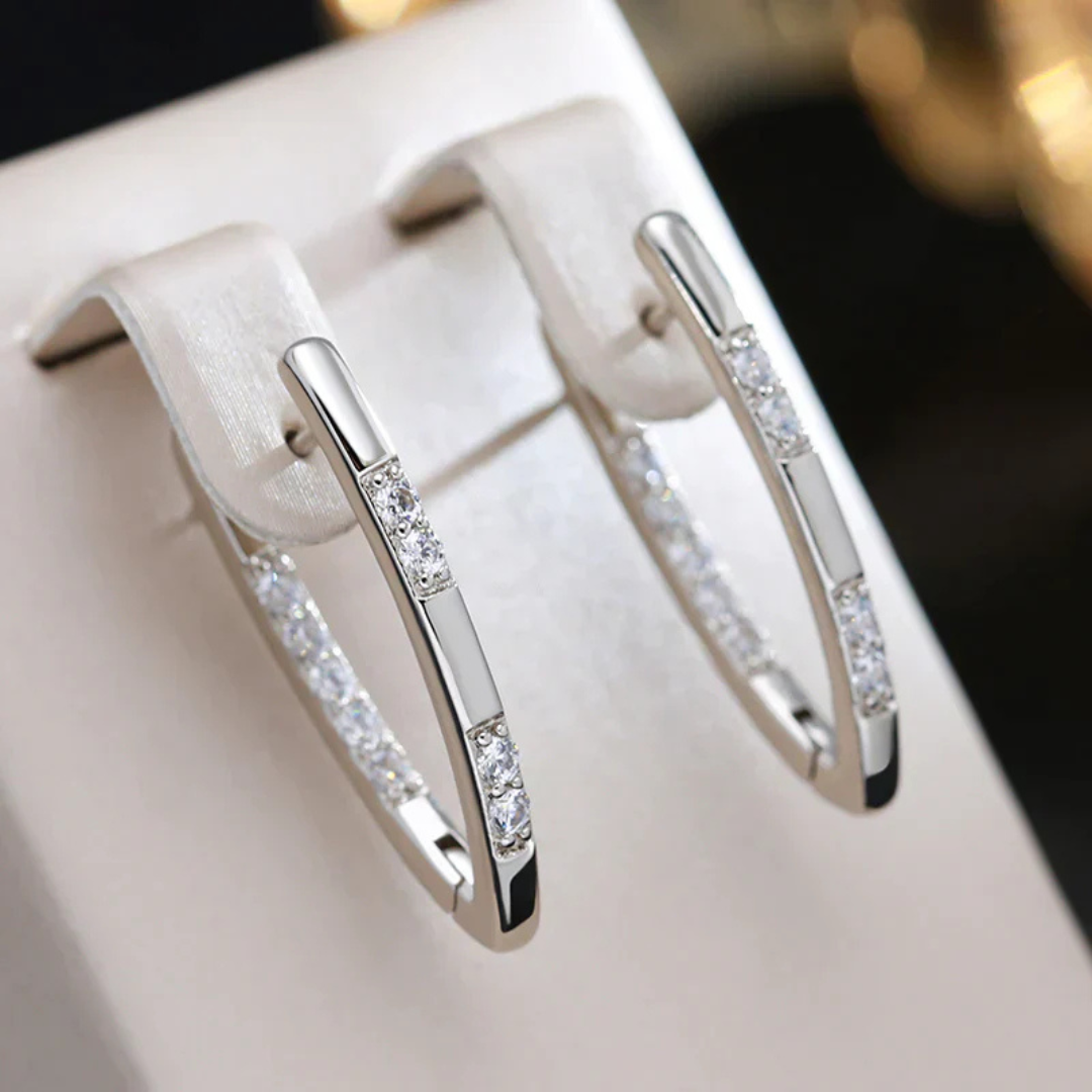 Gold Zirconia Elegance Earrings