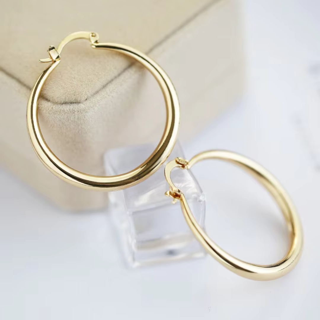 Large Gold Hoop Earrings with Timeless Style