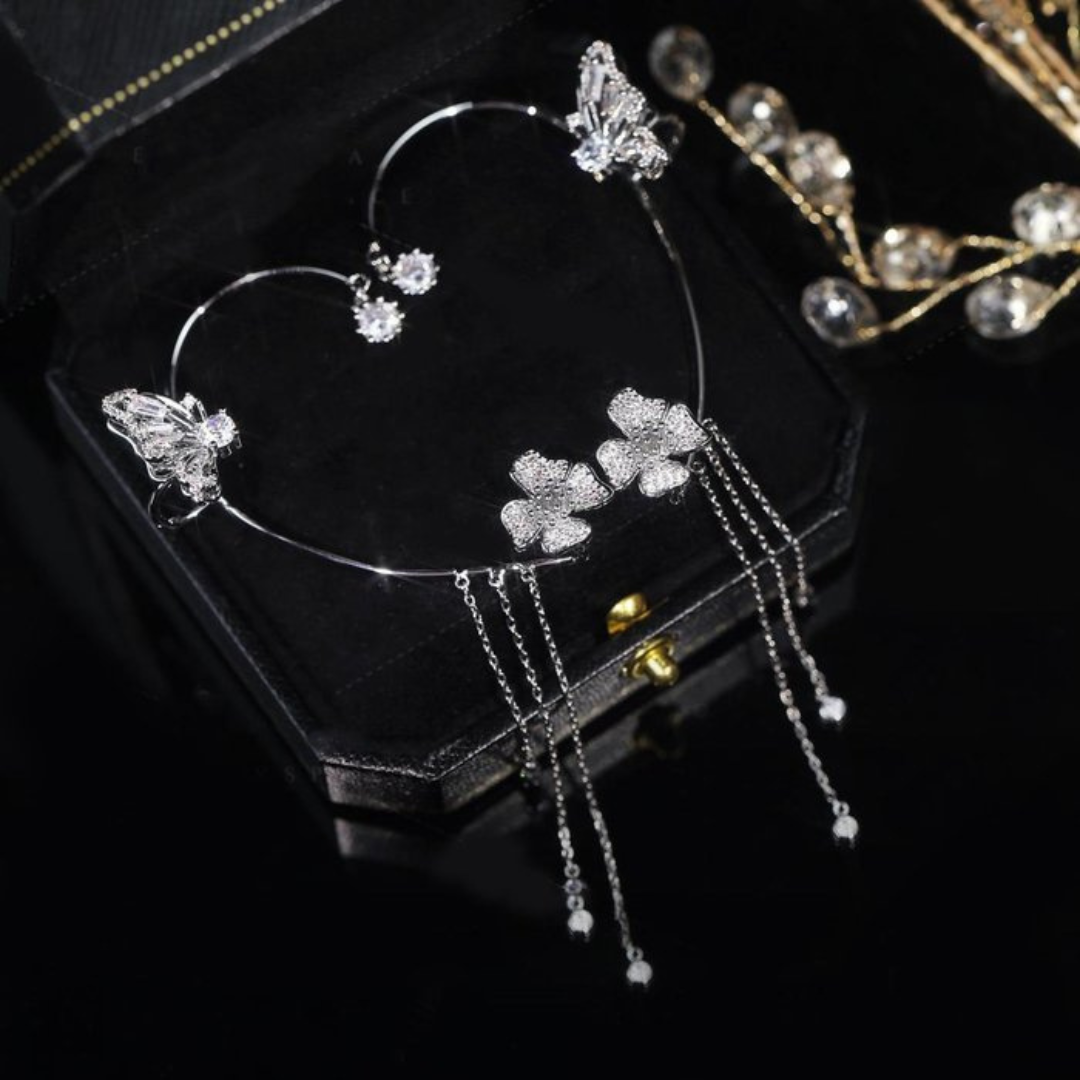 Silver Butterfly Earrings