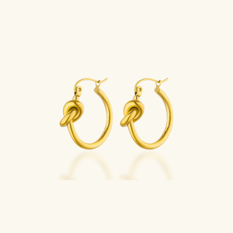 Elegant Knot Hoop Earrings Stylish and Modern