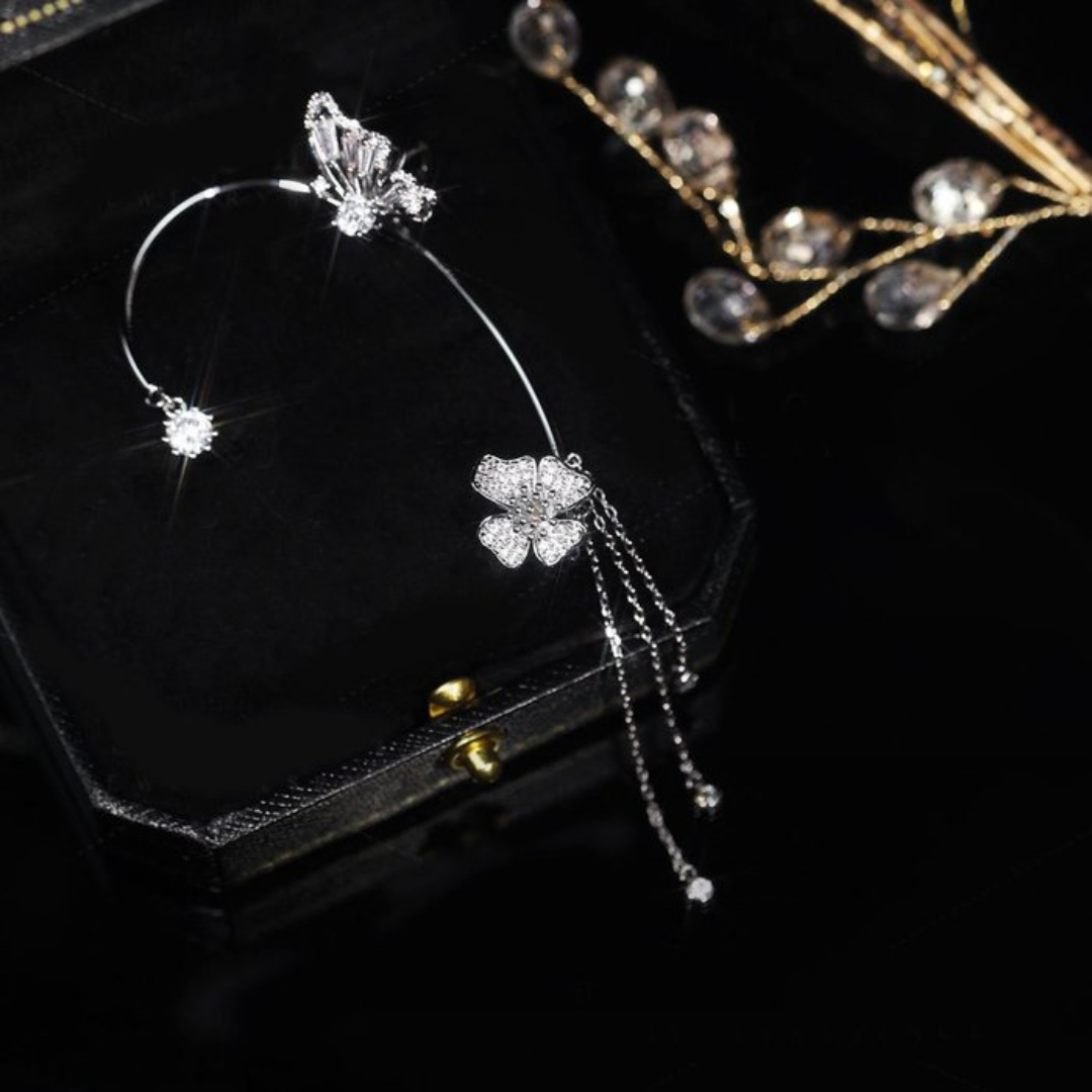 Silver Butterfly Earrings