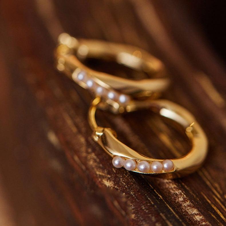 Pearl Hoop Earrings