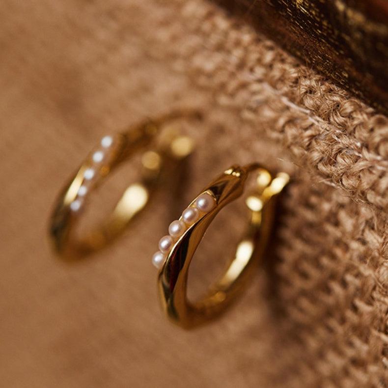 Pearl Hoop Earrings