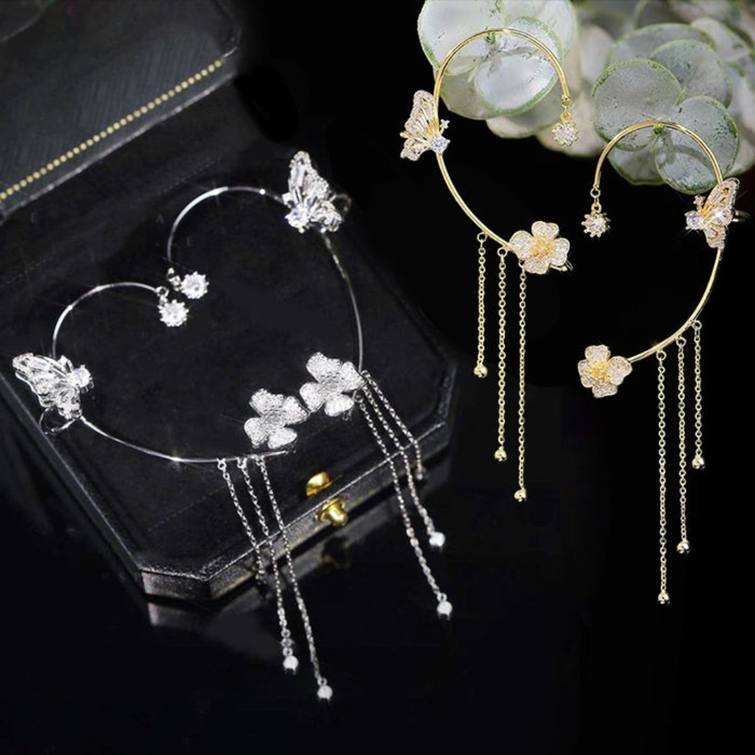 Silver Butterfly Earrings