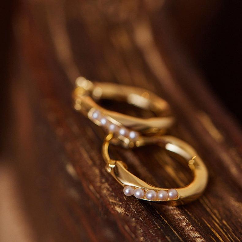 Pearl Hoop Earrings