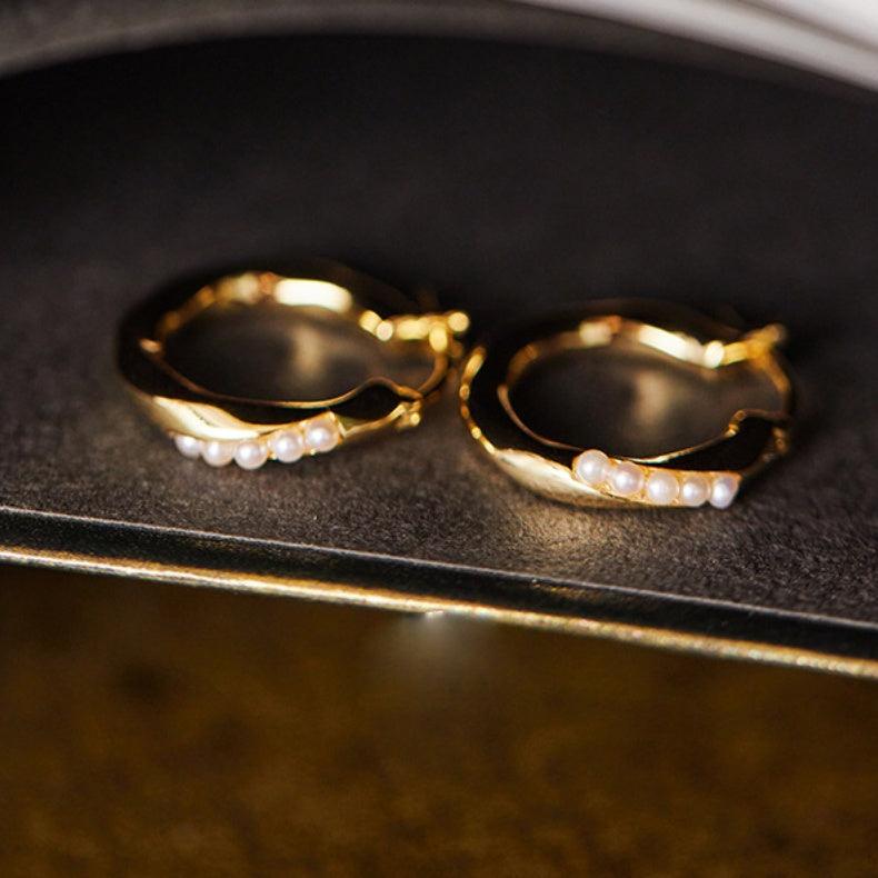 Pearl Hoop Earrings