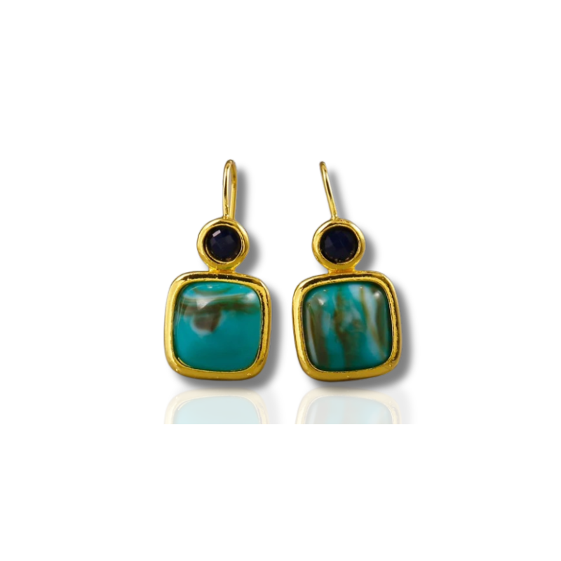 Turquoise Vintage-Inspired Elegance Drop Earrings