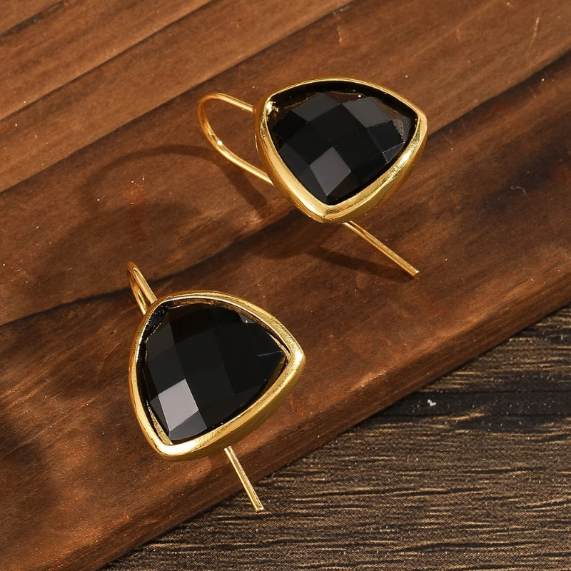 Black Onyx Drop Earrings
