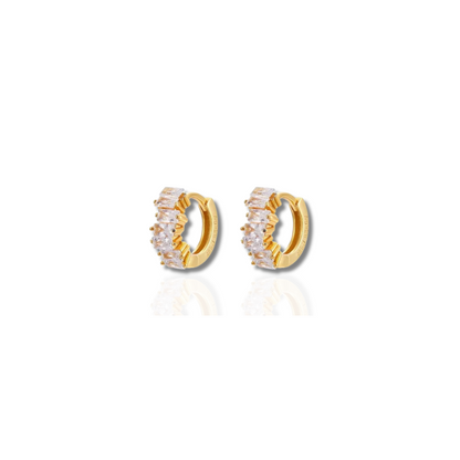 Earrings Jewelry Set with Sparkling Zirconia Hoops