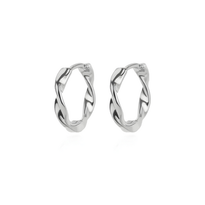 Twisted Hoop Earrings in 18k Gold Plated