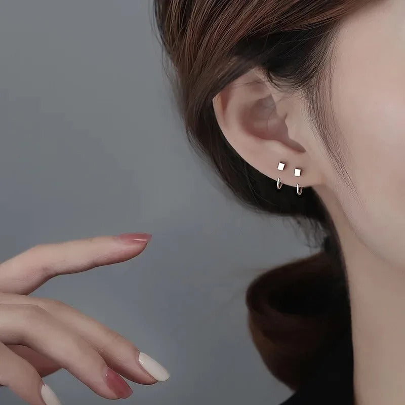 Stylish Geometric U-Shaped Stud Earrings