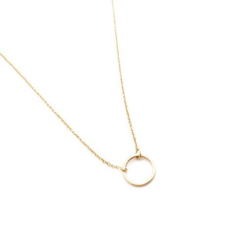 HONEYCAT Gold Mini Karma Open Circle Orbit Necklace | Madewell ...