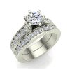 Classic Channel Engagement Ring Set Sparkling Diamond Wedding Set 1.10 ...