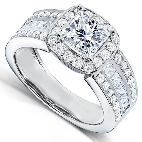 Kobelli Princess Cut Diamond Engagement Ring 2 Carat (ctw) In 14K White ...